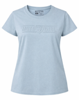 Light blue t-shirt with 'Moto Girl' logo on a white background