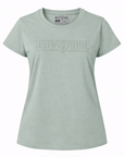 Light green t-shirt with 'Moto Girl' logo on a white background