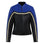 Retro style blue and black women motorcycle jacket