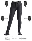 slim-fit motorcycle jeans with Kevlar, sas-tech protectors and CORDURA