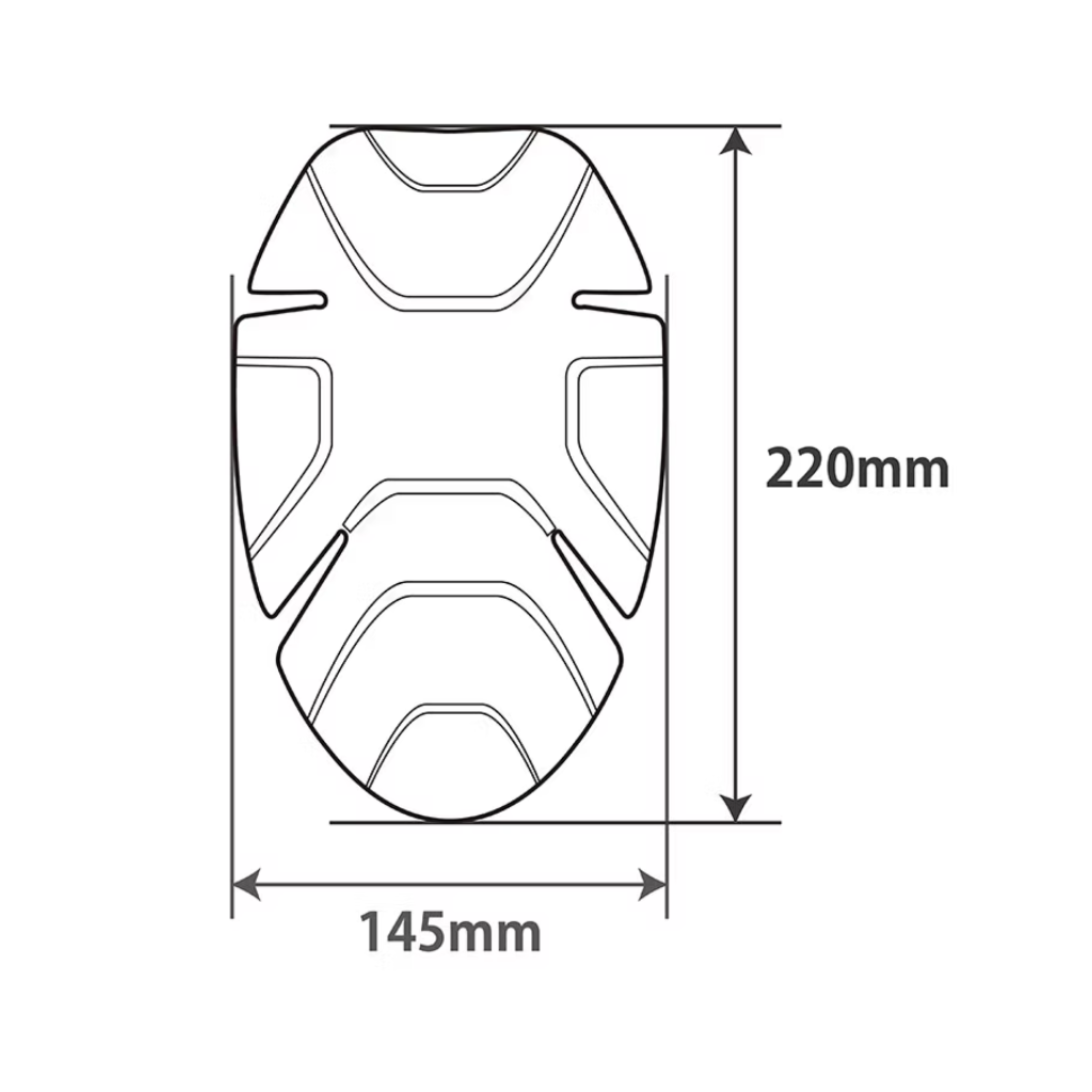size of POi Design protectors knee, elbow, knees