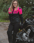 Kvinnors Motorcykel Ribbade Knä Design Leggings