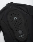 Black protective pad with a brand logo on a white background