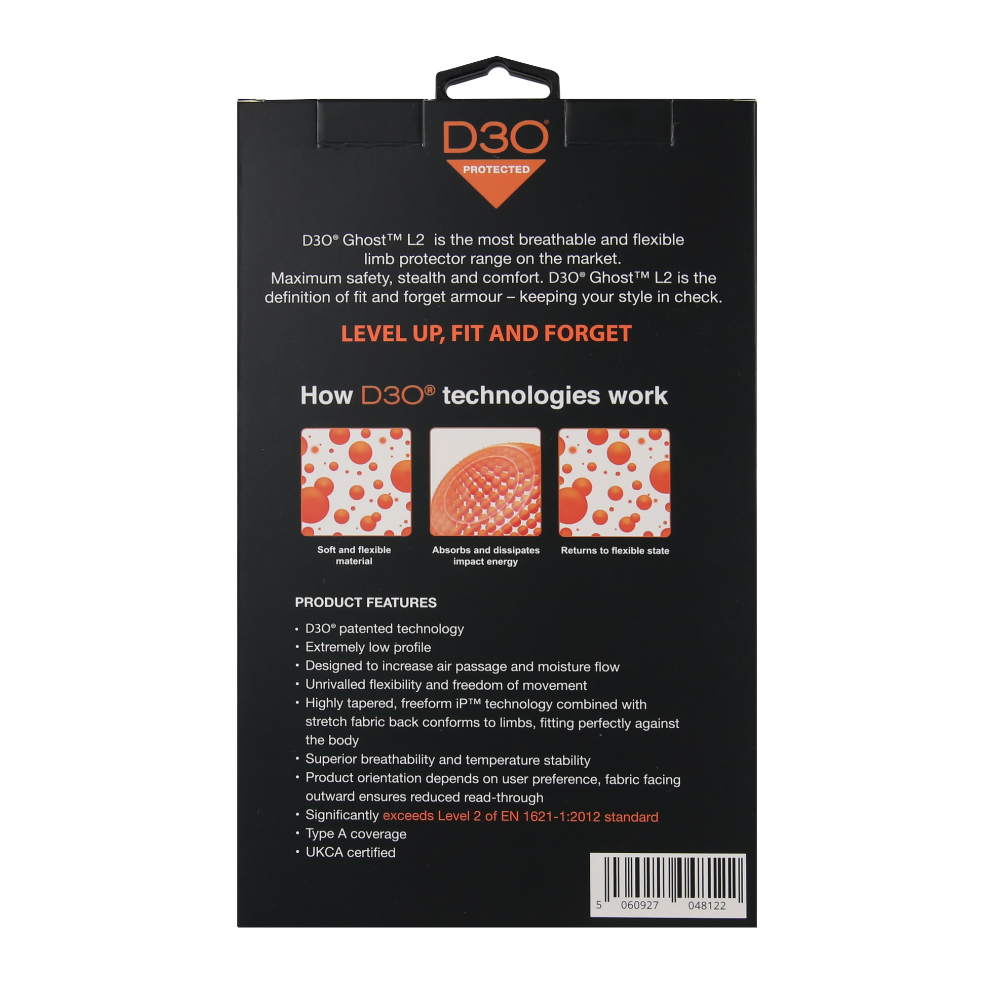 A pack of orange D30 ghost LEVEL 2 knee and elbow protectors from MotoGirl