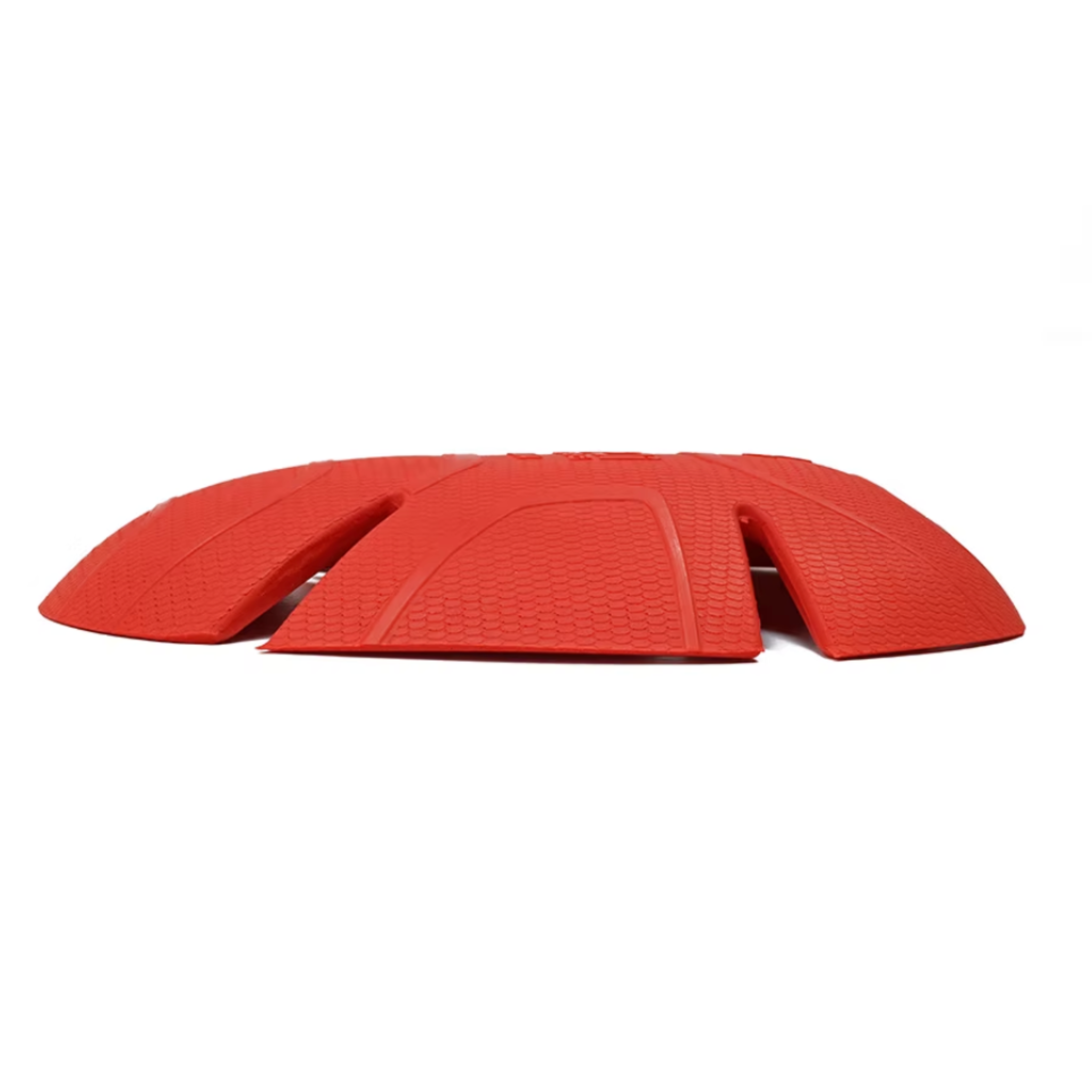 side view of POi Designs shoulder and elbow red protector