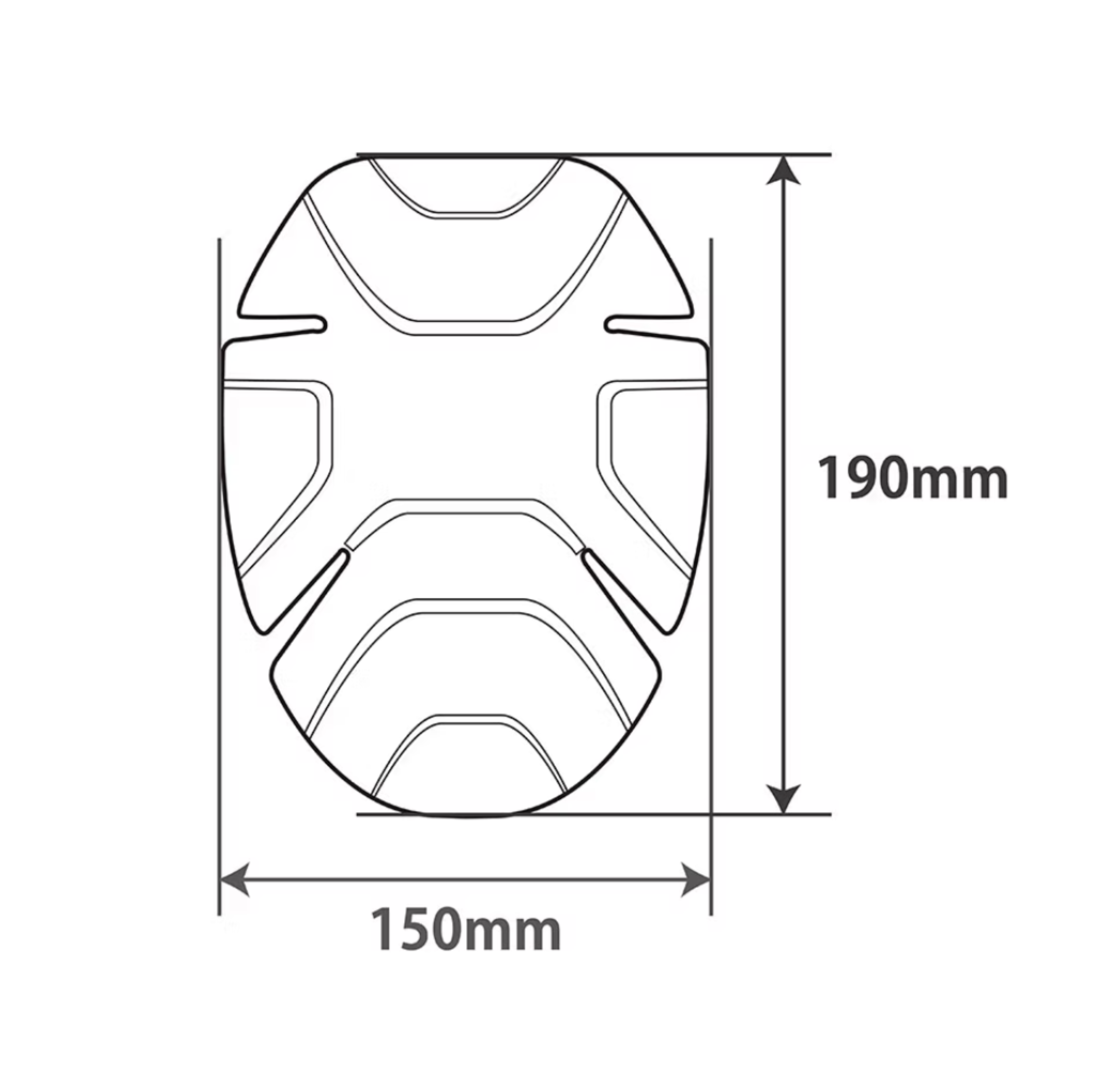 size of POi Designs shoulder and elbow red protector