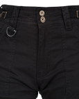 A front of black women's motorcycle carfo pants LARA  from the Motogirl