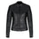 Black leather Valerie jacket with zipper from moto girl