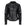 Black leather women's motorcycle jacket with reflectors on the sleeves from Moto Girl