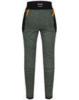 Inside kevlar lining of black women's motorcycle ribbed knee design leggings  from MotoGirl