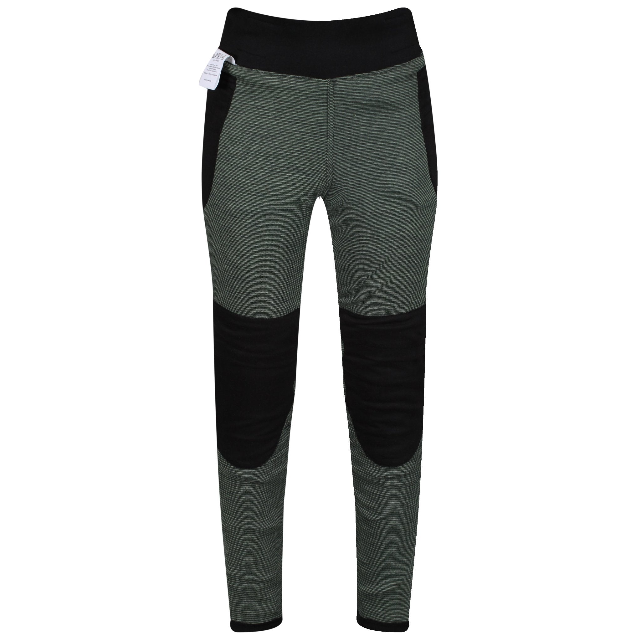 Inside kevlar lining of black women's motorcycle ribbed knee design leggings  from MotoGirl