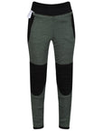 Inside kevlar lining of black women's motorcycle ribbed knee design leggings  from MotoGirl
