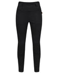 black women's motorcycle ribbed knee design leggings  from MotoGirl from the front