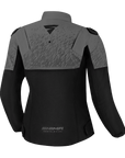 The back of the grey women's motorcycle jacket from SHIMA