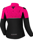 The back of pink DRIFT motorcycle jacket from Shima
