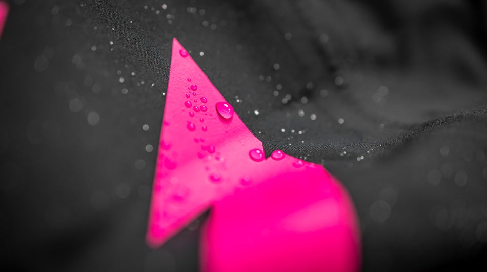 rain drops on a motorcycle clothing