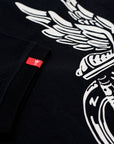 Pando Moto motorcycle t-shirt Going Places close up