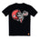 Pando Moto motorcycle t-shirt with red scull logo