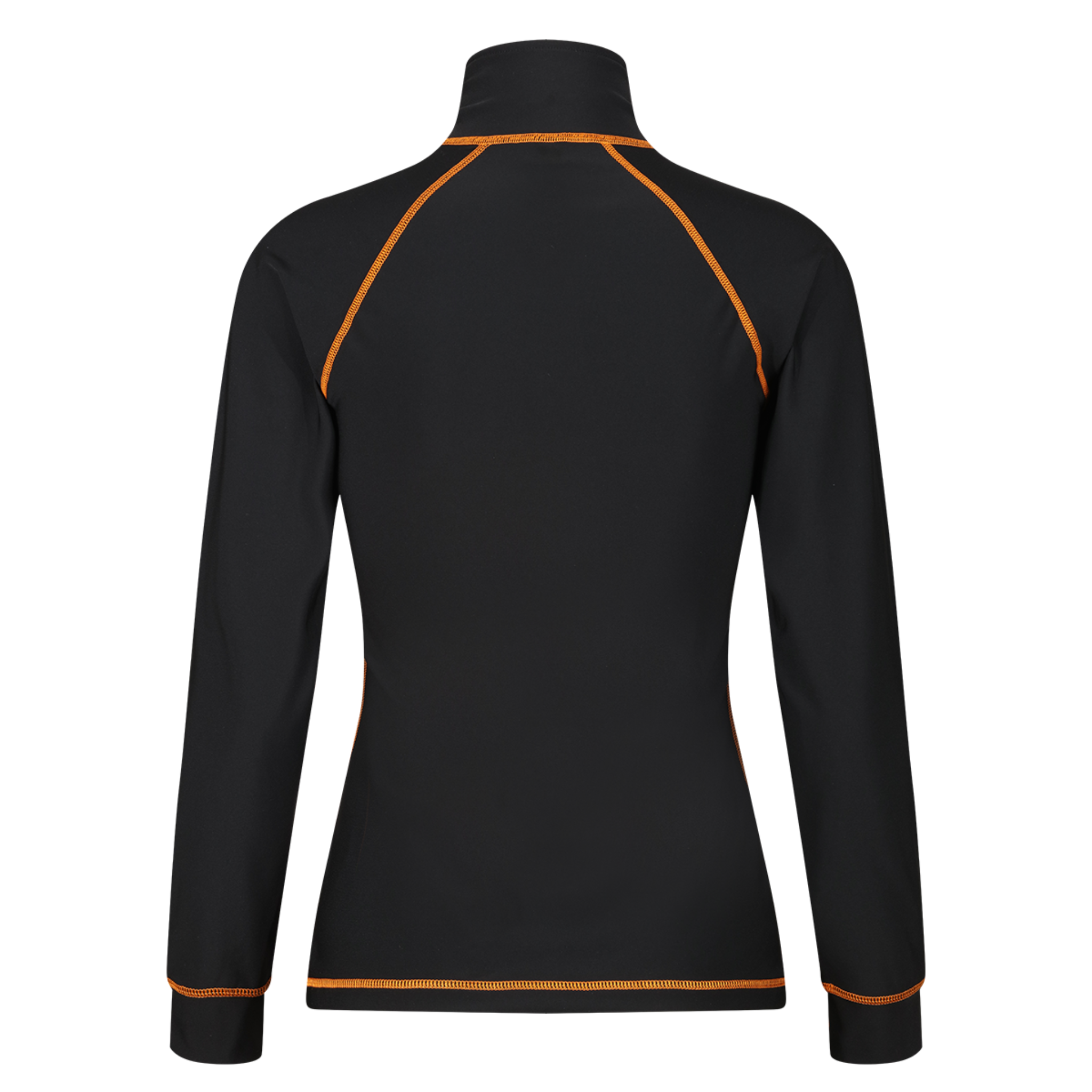 black thermo jacket with orange details from the Motogirl