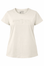 Beige t-shirt with a logo on a white background