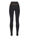 black women's thermo underleggings with orange details from Motogirl