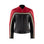 retro style black and red women motorcycle jacket