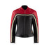 retro style black and red women motorcycle jacket