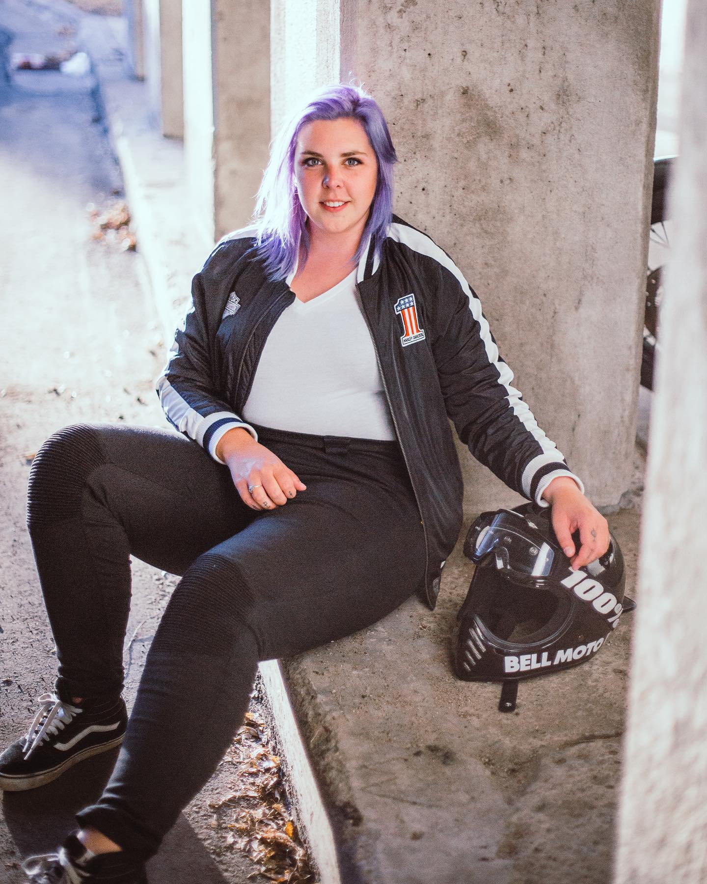Kvinnors Motorcykel Ribbade Knä Design Leggings