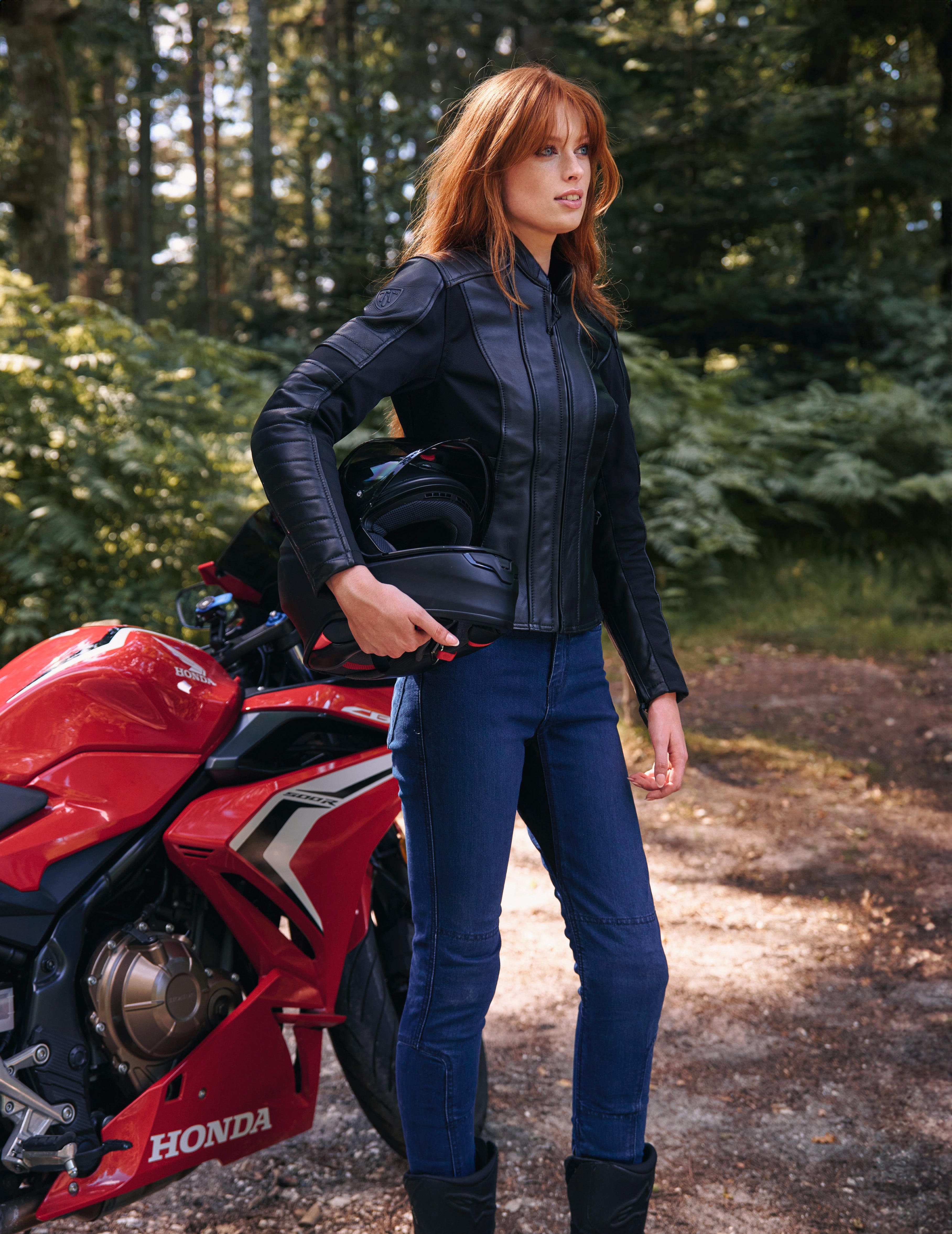 Amelia Black - Women's Motorcycle Leather Jacket