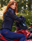Amelia Black - Women's Motorcycle Leather Jacket