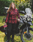 Kvinnors Motorcykel Ribbade Knä Design Leggings