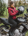 Kvinnors Motorcykel Ribbade Knä Design Leggings
