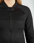 Black jacket with 'Mipando' branding on a white background