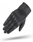 SHIMA black leather lady glove with ventilation holes