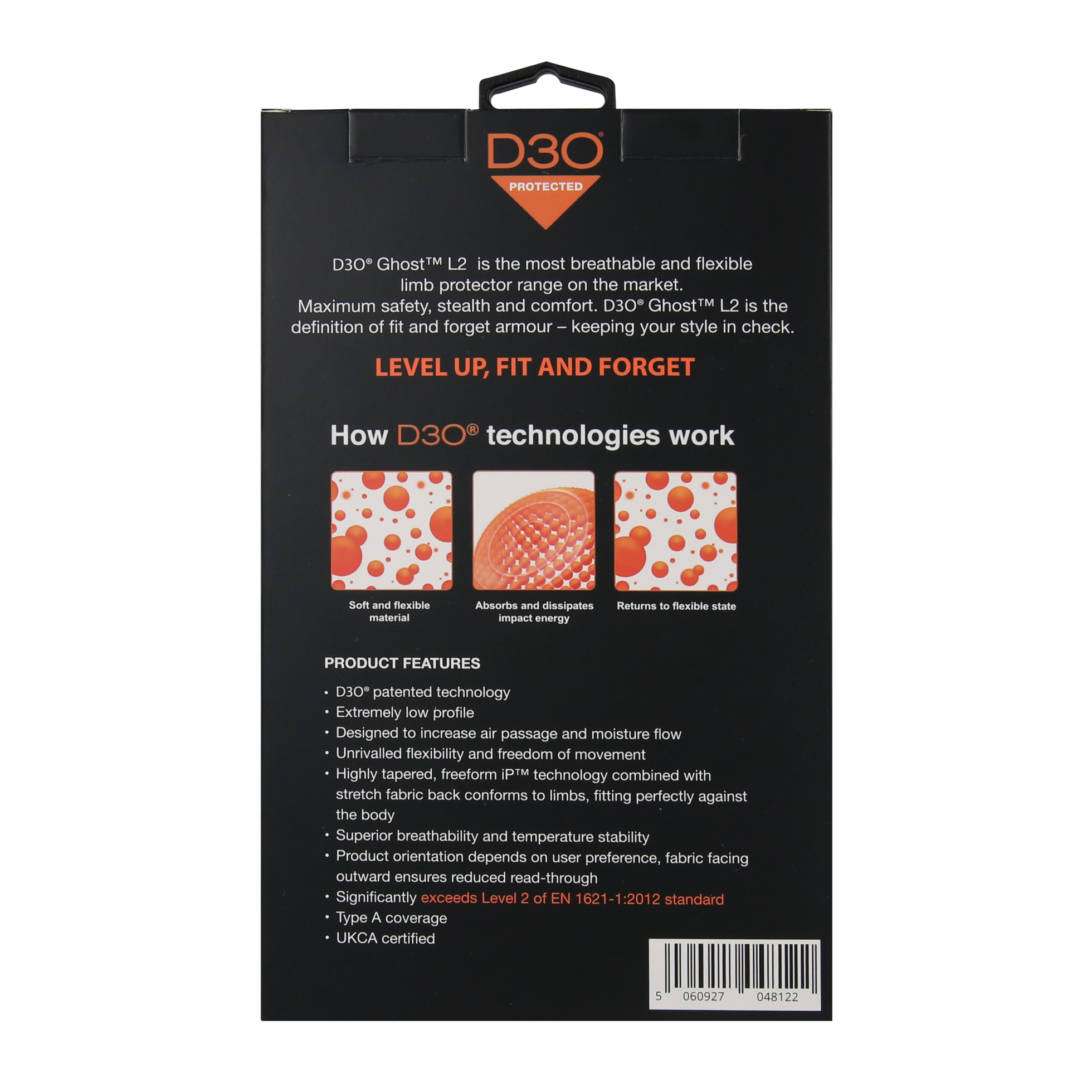  A pack of orange D30 ghost LEVEL 2 knee and elbow protectors from MotoGirl