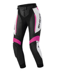 black white and pink motorcycle pants from Shima