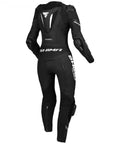 Black and white women's leather motorcycle suit from Shima