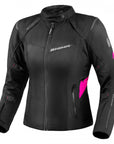 black and pink lady motorcycle jacket from SHIMA