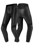 Womans black leather motorcycle trousers