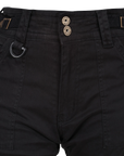 A front of black women's motorcycle carfo pants LARA  from the Motogirl 