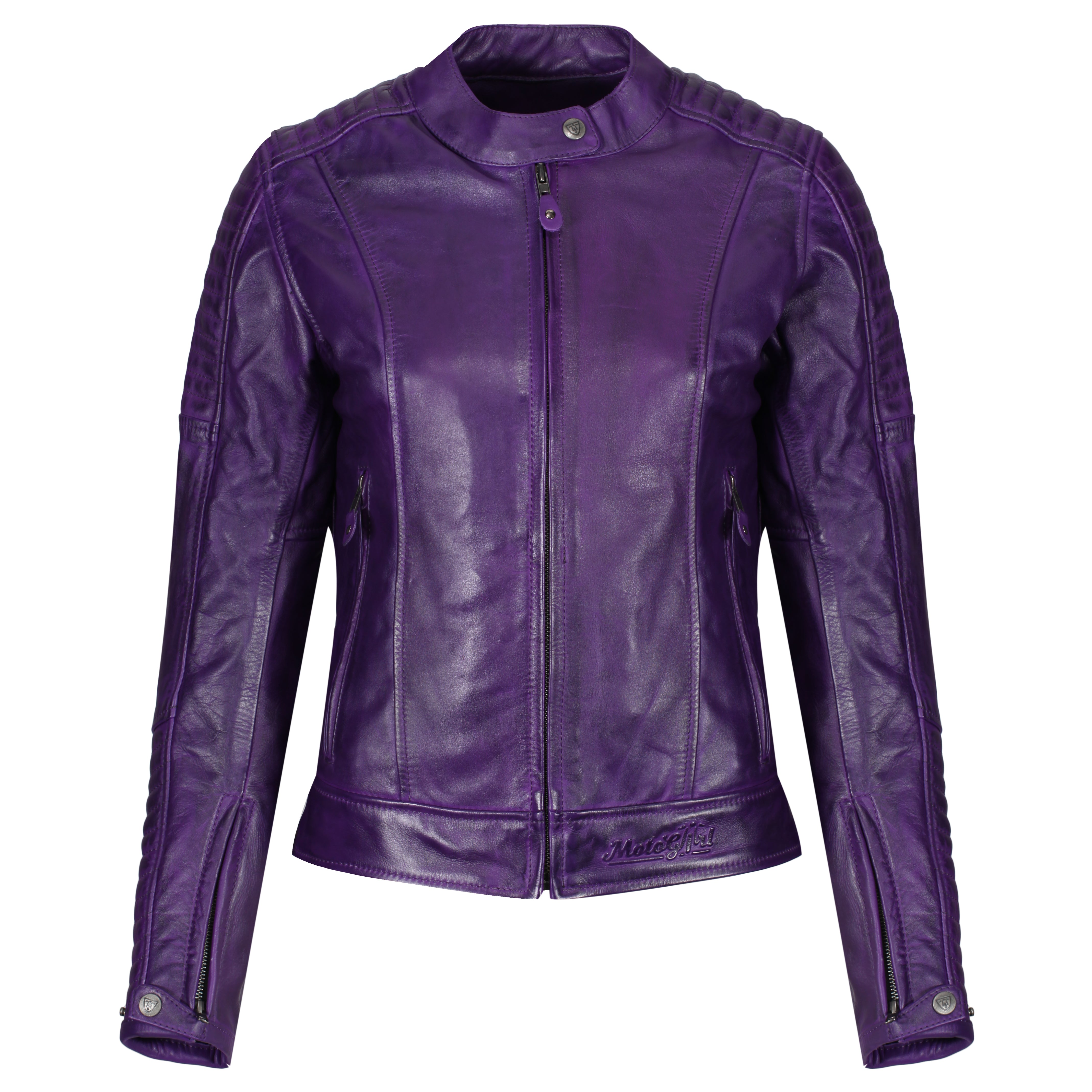 Valerie Purple - Women&#39;s Motorcycle Leather Jacket