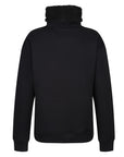 high neck black sweatshirt from moto girl from the back