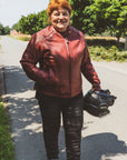 Valerie Red - Women's Motorcycle Leather Jacket