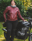 Valerie Red - Women's Motorcycle Leather Jacket
