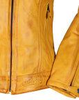 Valerie Yellow - Women's Motorcycle Leather Jacket
