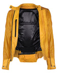 Valerie Yellow - Women's Motorcycle Leather Jacket