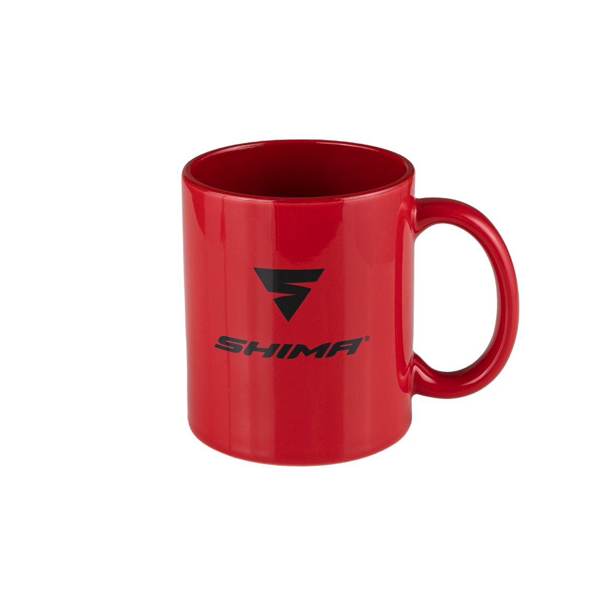 Red mug with shima logo