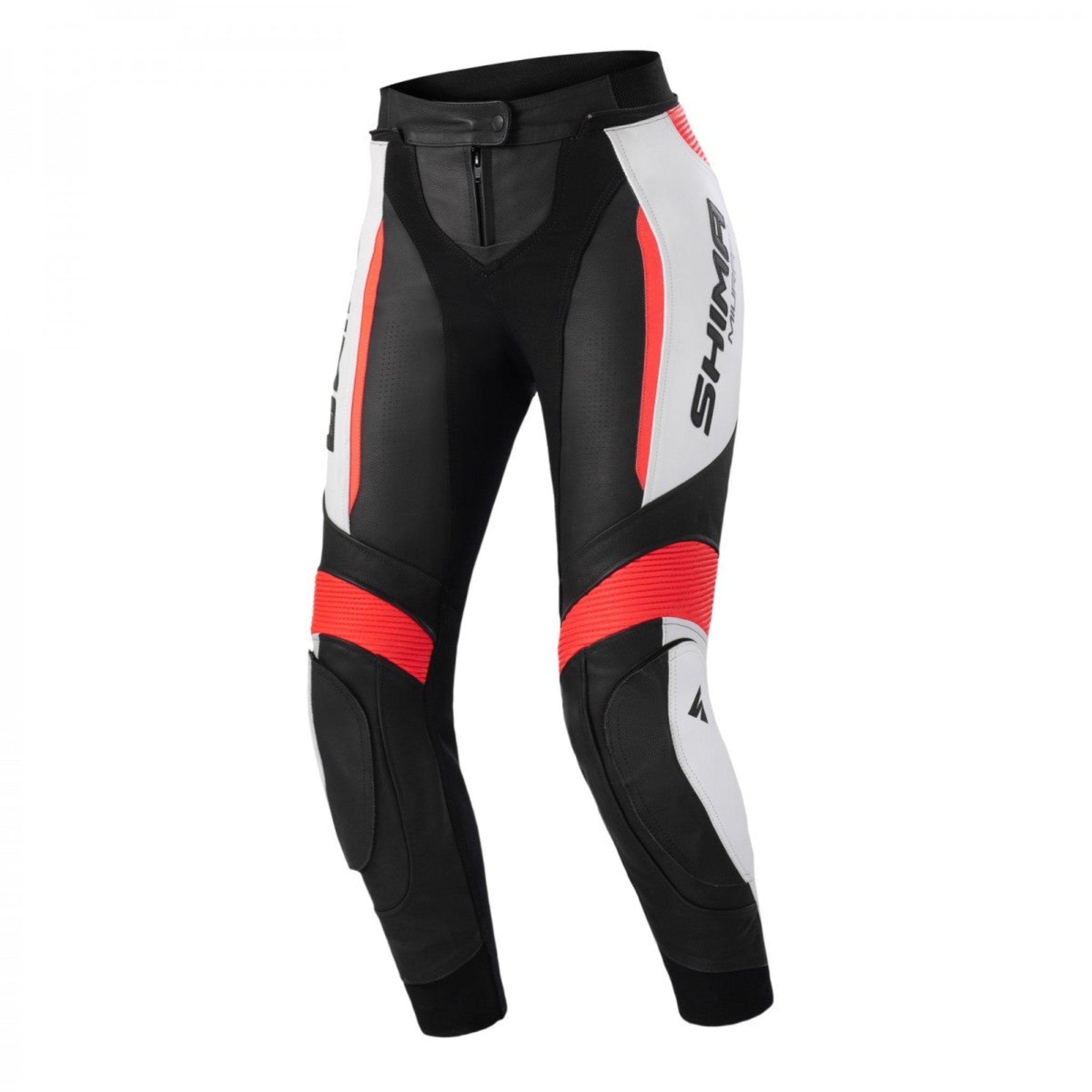 Red, white and black Motorcycle pants from Shima